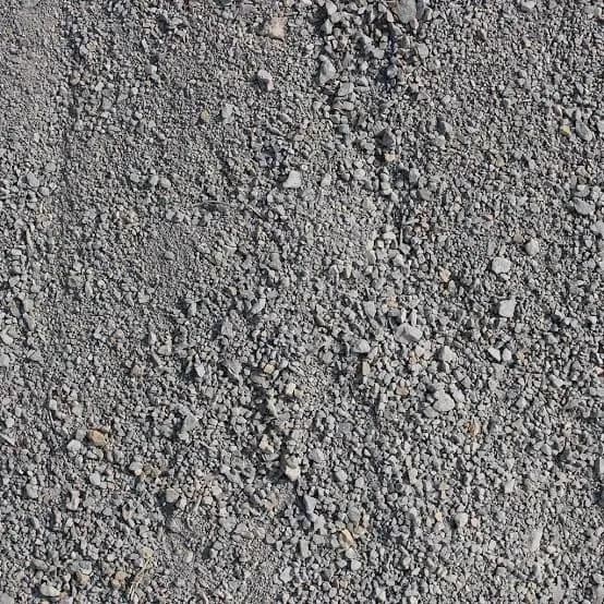 Gray crushed stone about three-quarter inch.